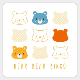 Bear Bear Bingo Cartoon Illustration Magnet